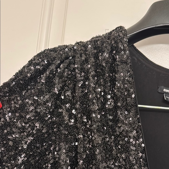 Express Black Long Sleeve Sequin Dress (Drycleaned) - Picture 7 of 8